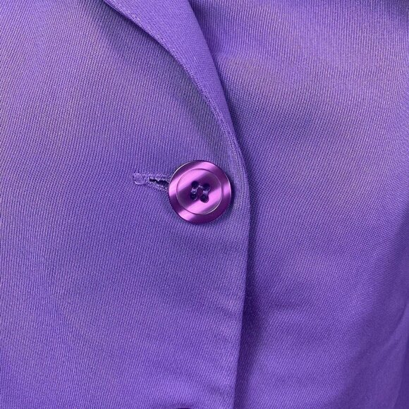 vintage Allison Woods purple button up jacket. 18W. 80’s. - Picture 3 of 9